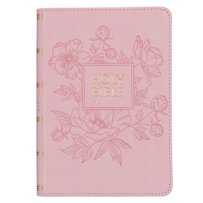 KJV Bible Compact Large Print (Faux Leather, Pink)