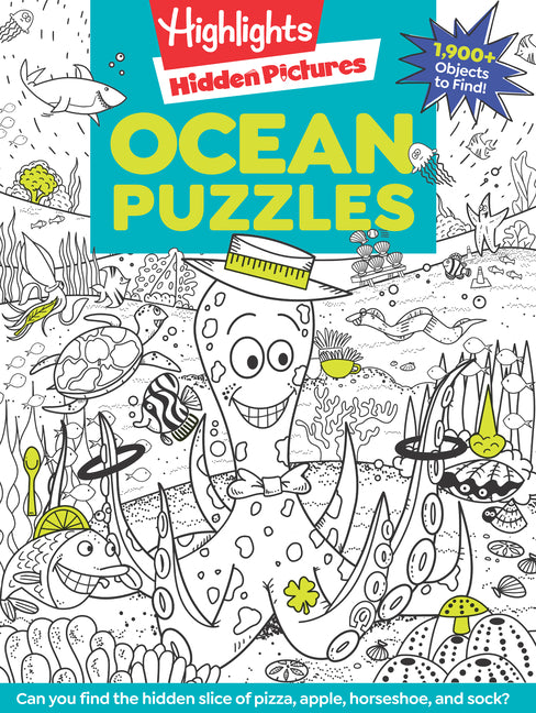 Ocean Puzzles: Over 100 Ocean-Themed Search and Find Puzzles for Kids 6 and Over, Featuring Sea Creatures, Marine Animals, Underwater Scenes and Over