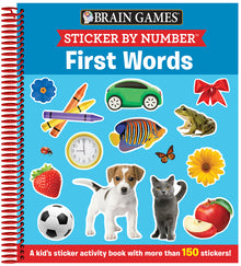 Brain Games - Sticker by Number: First Words (for Kids Ages 3-6): A Kid's Sticker Activity Book with More Than 150 Stickers!