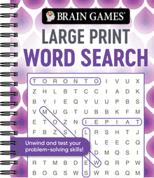 Brain Games - Large Print Word Search: Unwind and Test Your Problem-Solving Skills Easy to Read, Fun to Solve Gift for Adults & Seniors
