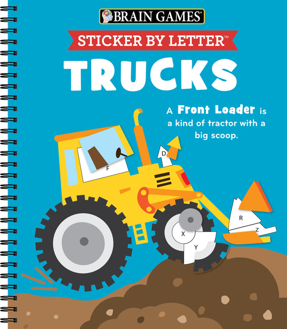 Brain Games - Sticker by Letter: Trucks + a Fun Fact about Each Truck