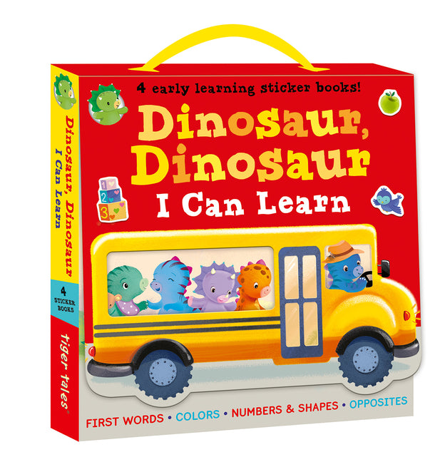 Dinosaur, Dinosaur I Can Learn 4-Book Boxed Set with Stickers: First Words, Colors, Numbers and Shapes, Opposites