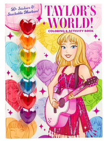 Taylor's World! Coloring and Activity Book with 50+ Stickers & Stackable Markers!