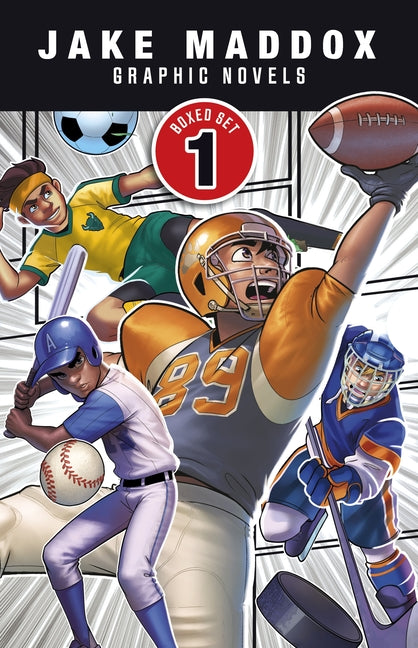 Jake Maddox Graphic Novels Boxed Set 1: Comeback Catcher, Daydream Receiver, Home Ice Rivals, Soccer Superstar