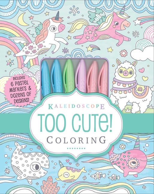 Kaleidoscope: Too Cute! Coloring: Includes 6 Pastel Markers and Dozens of Designs!
