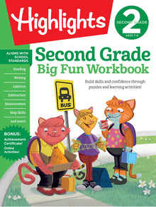 Second Grade Big Fun Workbook: Second Grade Curriculum Workbook for Kids, Practice Math, Reading, Writing, Spelling, Science and More