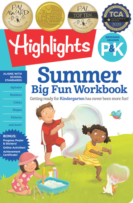 Summer Big Fun Workbook Bridging Grades P & K: Prep for Kindergarten Summer Activity Book, Prek to Kindergarten Summer Workbook with Alphabet, Numbers