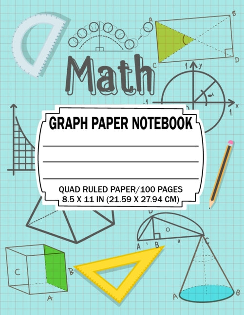 Math Graph Paper Notebook: Quad Ruled 5 squares per inch: Math and Science Composition Notebook for Students 8,5x11 inch (22,6x27,9cm)Paperback - Sept