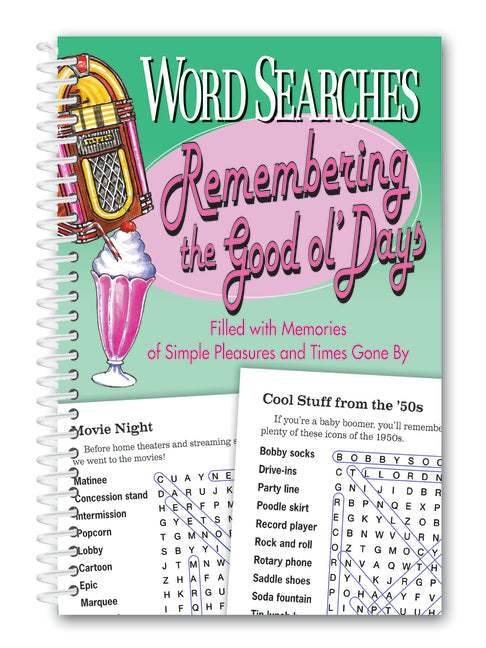 Word Searches Remembering the Good Ol' Days