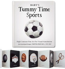 Baby's Tummy Time Sports: High-Contrast Fine Art for Visual Stimulation