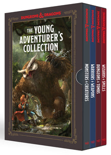 The Young Adventurer's Collection Box Set 1 [Dungeons & Dragons 4 Books]: Monsters & Creatures, Warriors & Weapons, Dungeons & Tombs, and Wizards & Sp