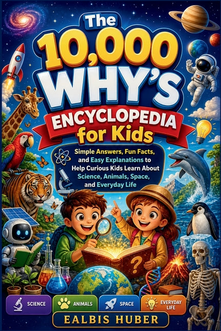 The 10,000 Why's Encyclopedia for Kids: Simple Answers, Fun Facts, and Easy Explanations to Help Curious Kids Learn About Science, Animals, Space, and