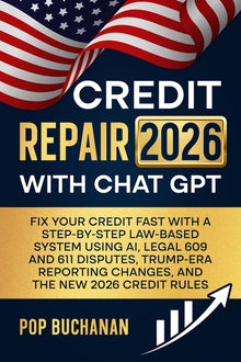 Credit Repair 2026 with ChatGPT: Fix Your Credit Fast with a Step-by-Step Law-Based System Using AI, Legal 609 and 611 Disputes, Trump-Era Reporting C