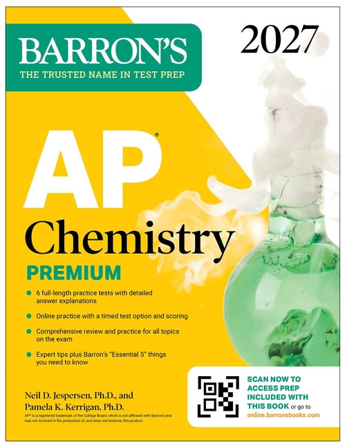 AP Chemistry Premium, 2027: Prep Book with 6 Practice Tests + Comprehensive Review + Online Practice