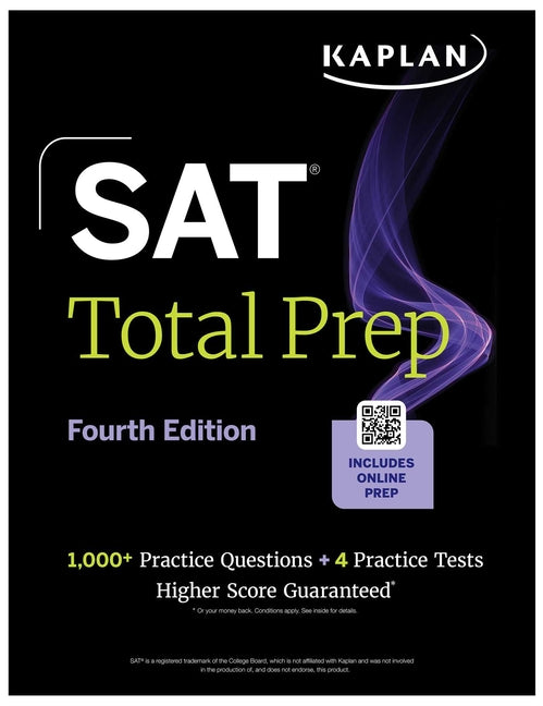 SAT Total Prep, Fourth Edition: Includes 4 Full Length Practice Tests, 1,100+ Practice Questions + 1 Year Access to Online Quizzes and Video Lessons a