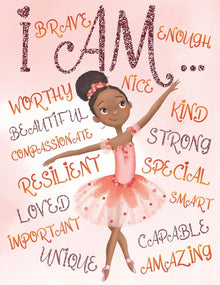 I Am: Empowering Coloring Book for Black and Brown Girls with Natural Curly Hair Positive Affirmations for African American Girls
