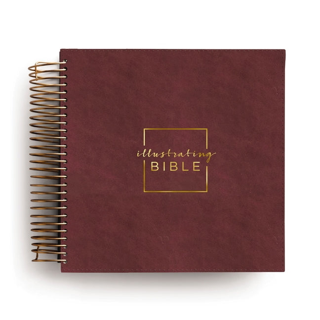 Illustrating Bible CSB - Spiral Bound Bible Journal, Cranberry