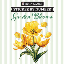Brain Games - Sticker by Number Compact Edition: Garden Blooms 7x7 Inches Travel Size Activity Book for Adults & Kids 7+