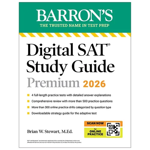 Digital SAT Study Guide Premium, 2026: 3 Practice Tests + Comprehensive Review + Online Practice