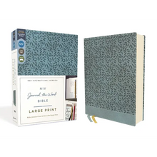 Niv, Journal the Word Bible (Perfect for Note-Taking), Large Print, Leathersoft, Teal, Red Letter, Comfort Print: Reflect, Take Notes, or Create Art N