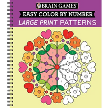 Brain Games - Color by Number - Large Print: Patterns (Stress Free Coloring Book)