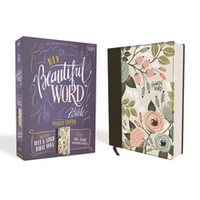 Niv, Beautiful Word Bible, Updated Edition, Peel/Stick Bible Tabs, Cloth Over Board, Multi-Color Floral, Red Letter, Comfort Print: 600+ Full-Color Il
