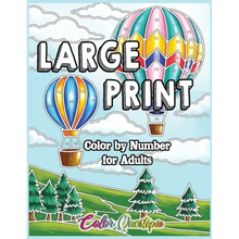 Large Print Color by Number for Adults: Coloring Book Volume 2 - A Variety of Simple, Easy Designs for Relaxation